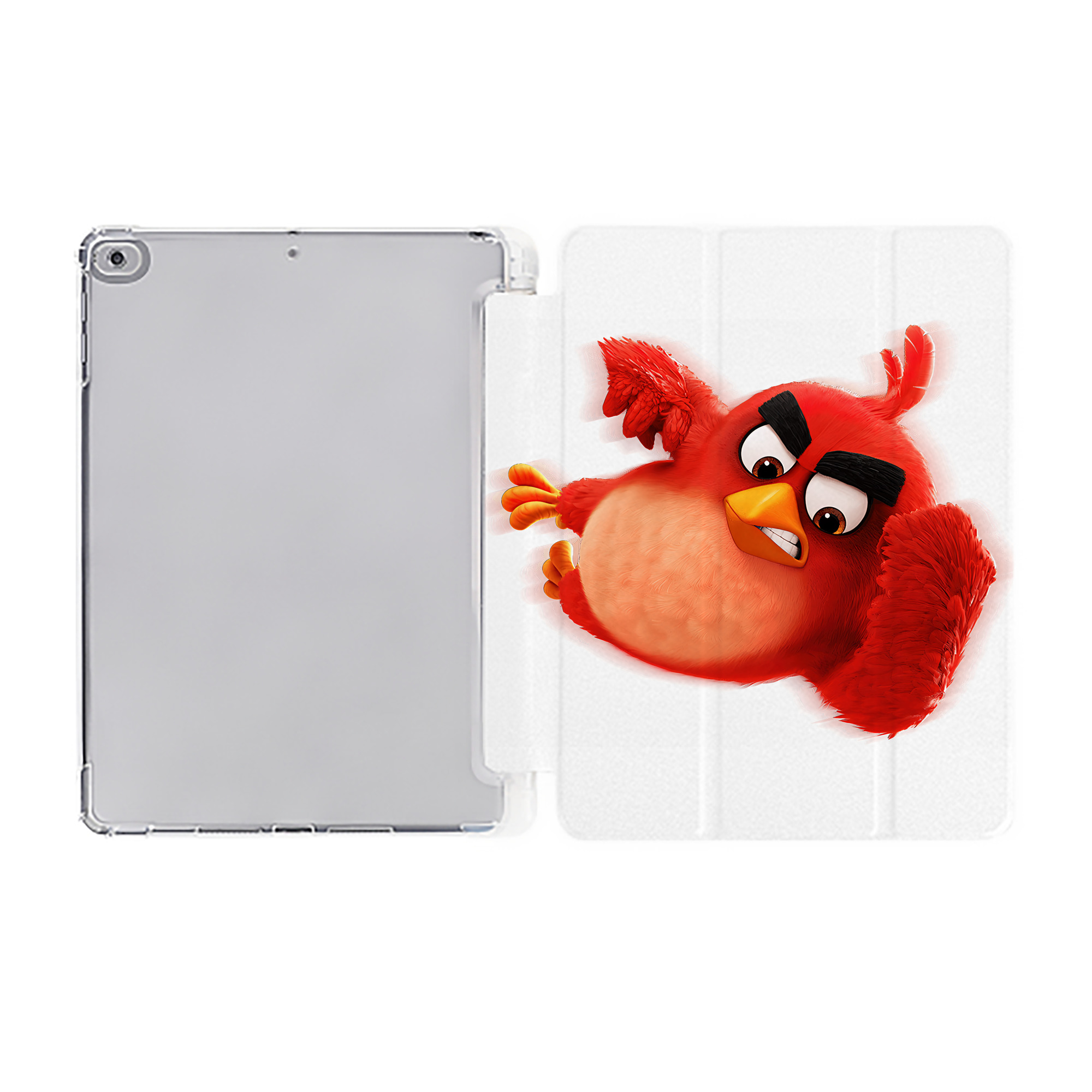 （画像用） Angry Birds アングリーバード IPad ケース ペン収納付き 三つ折りスタンド PUレザー×シリコン 対応機種9.5/10.5/10.9インチ